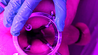 -part 1- Anal dilation of my submissive switch. Fist, ball coler and dilator