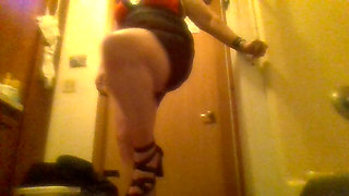 Sexy Hot Tight Pussy Big Tata Red Dress Black Panties