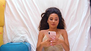 Alberto Blanco and Christian Clay pound Liya Silver's big naturals in a steamy threesome by the pool