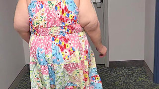 Naughty Elevator Ride Will She Get Caught?