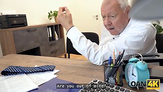 Loan4k. amateur aggressive office xxx with cool mina k and a loan manager
