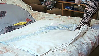 I Have a Stepmom's Pussy Hard with a Sex Machine Close up