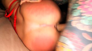 Italian slut Sara Diamante enjoys two hard cocks in a FMM