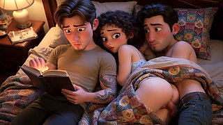 My Cuckold Loves Reading at Night and Neglects to Give Me Any. so My Boyfriend Comes Over to Sleep with Me (ai Generated)