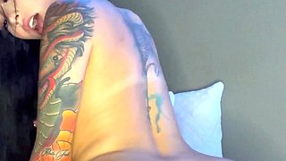 Blonde tight pussy babe solo toy fun in glamour masturbation