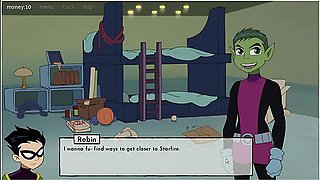 Car Toon In 18titans Episode 2 - Starfire Handjob