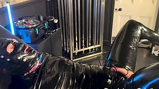 Goddess Calathea - Filthy Gas Mask Gimp Sniffs His Own Ass