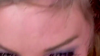 Delightful teen Leah Winters no hands POV deepthroat blowjob and cum swallow