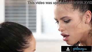 Girlsway - squirter Adriana Chechik's hot yoga class with Megan Rain turns into squirt jamboree - part 2