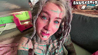 Secret Home Sloppy Throat Fucked BJ Ends in Deep Creampie