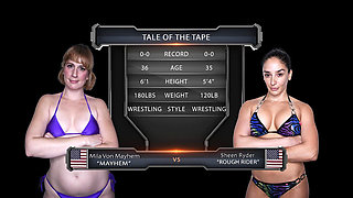 Mila Von Mayhem Vs Sheena Ryder Female Wrestling