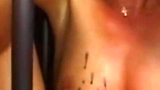 Wax play humiliating in cage
