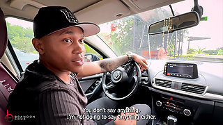 Cuckold Wife Fucks Her BBC Driver in Husband's Car - Brandon Cruz & Verito Aguas