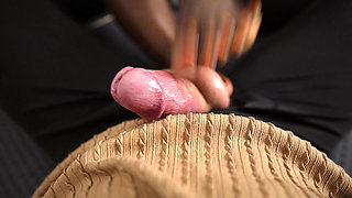 Ebony Footjob & Handjob Ballbusting No Cumshot