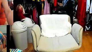 Redhead slut with big boobs goes down