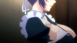 Tender maid guides shy virgin boy into a steamy bath