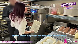 Redhead Teen Blowjob at Chocolatier