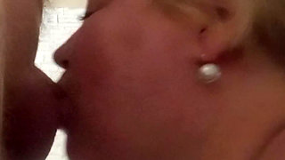 Blowjob from mature BBW milf and mouthful of cum #1