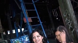 Couple SWAP FUCK! FOURSOME in PUBLIC with LULLU GUN and