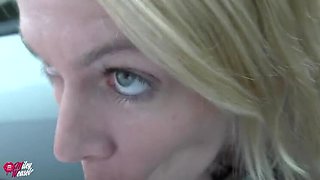 German MILF Public Ass Fuck - Horny Blonde Gets Fucked Hard in Parking Lot