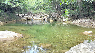 My Stepsister Gets Really Horny and Ask Me to Fuck Her in the River