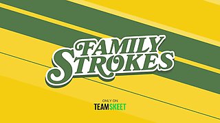 Familystrokes - fortunate stud nails his big titted stepmother and massive assed stepsis in a taboo 3 way