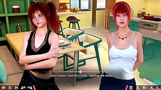 Naughty nubile redhead gets down to double homework fun