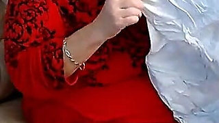 BBW Mature Redheaded Nurse Vicki Blows up Inflatable Snowman for You