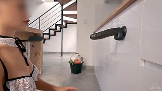 Housewife Maid Keeps Home Spotless as Ultimate Slut, Riding Two Thick Cocks for Expl