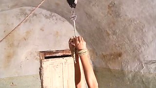 Teen Slave Punished in Prison - Barefoot Bondage & Humiliation