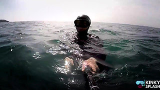 Diving in My Shiny Two-piece Wetsuit