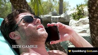 SPANKBANG GOLD - Stepbrat Turns Pool Day Into Anal Play With Stepdad's Massive Cock