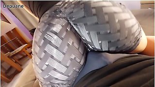 Step-sis Teases Me With Her Bubble Butt In Tight Gym Shorts Until I Cum Twice