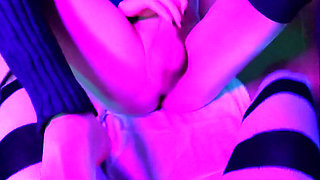 Rubbing his cock with my feet