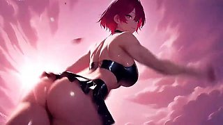 Thick Bumpers Anime Lady Leaned Over Kimono For Deep Facial cumshot Stream
