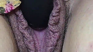 MILF Close up Dripping Pussy Play & Vibrator Masturbation