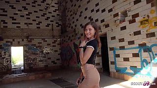 German Scout - Small Tits Gym Fitness Model Mina K Medina Lures Casting Fuck to Remote Lost Place