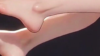 Slave Licking & Sucking Blonde Mistress Feet - Very Aroused