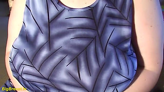 Extreme monster tit fuck with a massive dildo