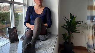 A nylon and foot fetish