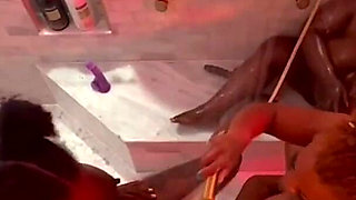 Omgiana’s Soapy Lesbian Shower Orgy & 5-girl Toy Play Double Feature