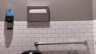 PussyRanger Public Bathroom Dildo Play