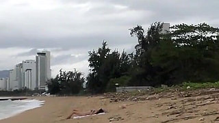 Babe Can I Cum on Your Tits? - Cock Flashing on the Beach