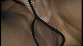 Perfect Blonde Lady in Pantyhose Gets to Enjoy Solo Action