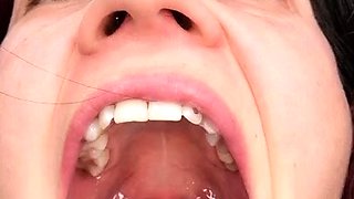 Amateur redhead Jacqueline with glasses masturbates