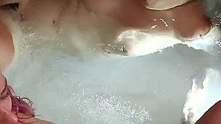 Lesbian Threesome in the Jacuzzi