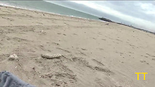 Brandi Bae Gives Stranger Random Handjob on Public Beach