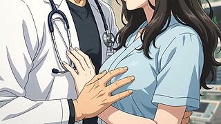 Horny doctor seduce milf and fuck her ass hard