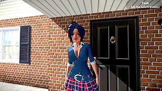 Anime fuck, neighbors wife, home