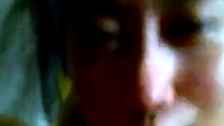 Asian College Girl Gives a Blowjob and Swallows